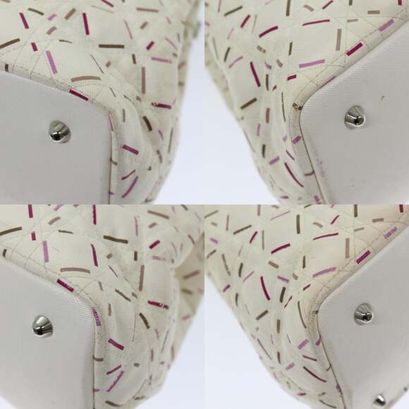 DIOR Lady DIOR Canage Tote Bag Coated Canvas White - Picture 10 of 12